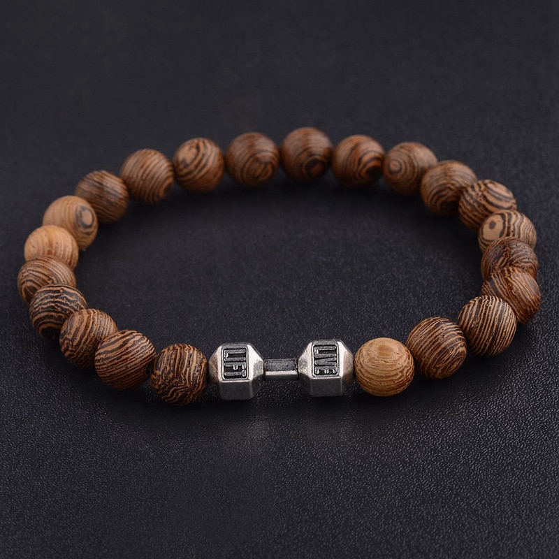 Men's Cross Decorated Beads Bracelet - Image 5