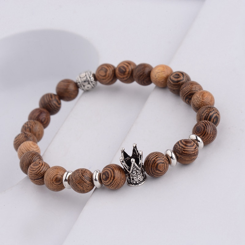 Men's Cross Decorated Beads Bracelet - Image 7